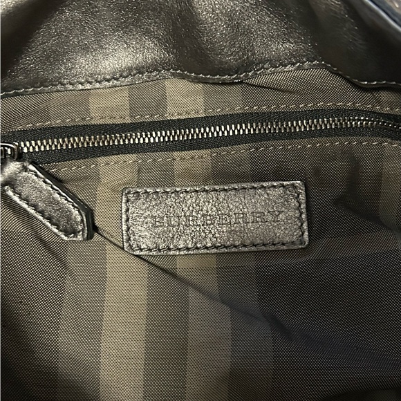 Burberry Silver Metallic Leather Should Bag Tote - Picture 15 of 15